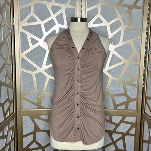 Sleeveless Button Down Soft‎ Top